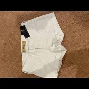 White jean shorts